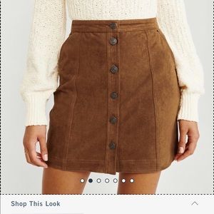 Abercrombie & Fitch Faux Suede Skirt